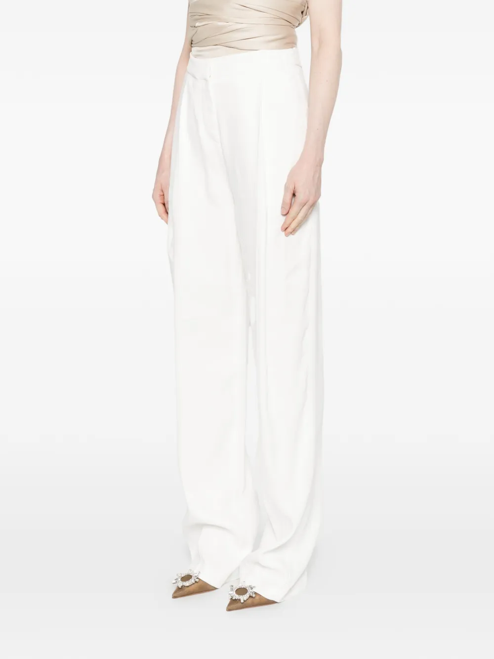 Elisabetta Franchi Plooibroek Wit