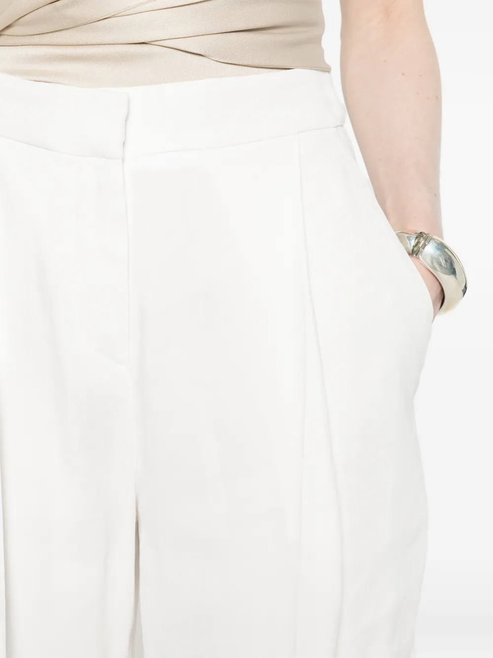 Elisabetta Franchi Plooibroek Wit