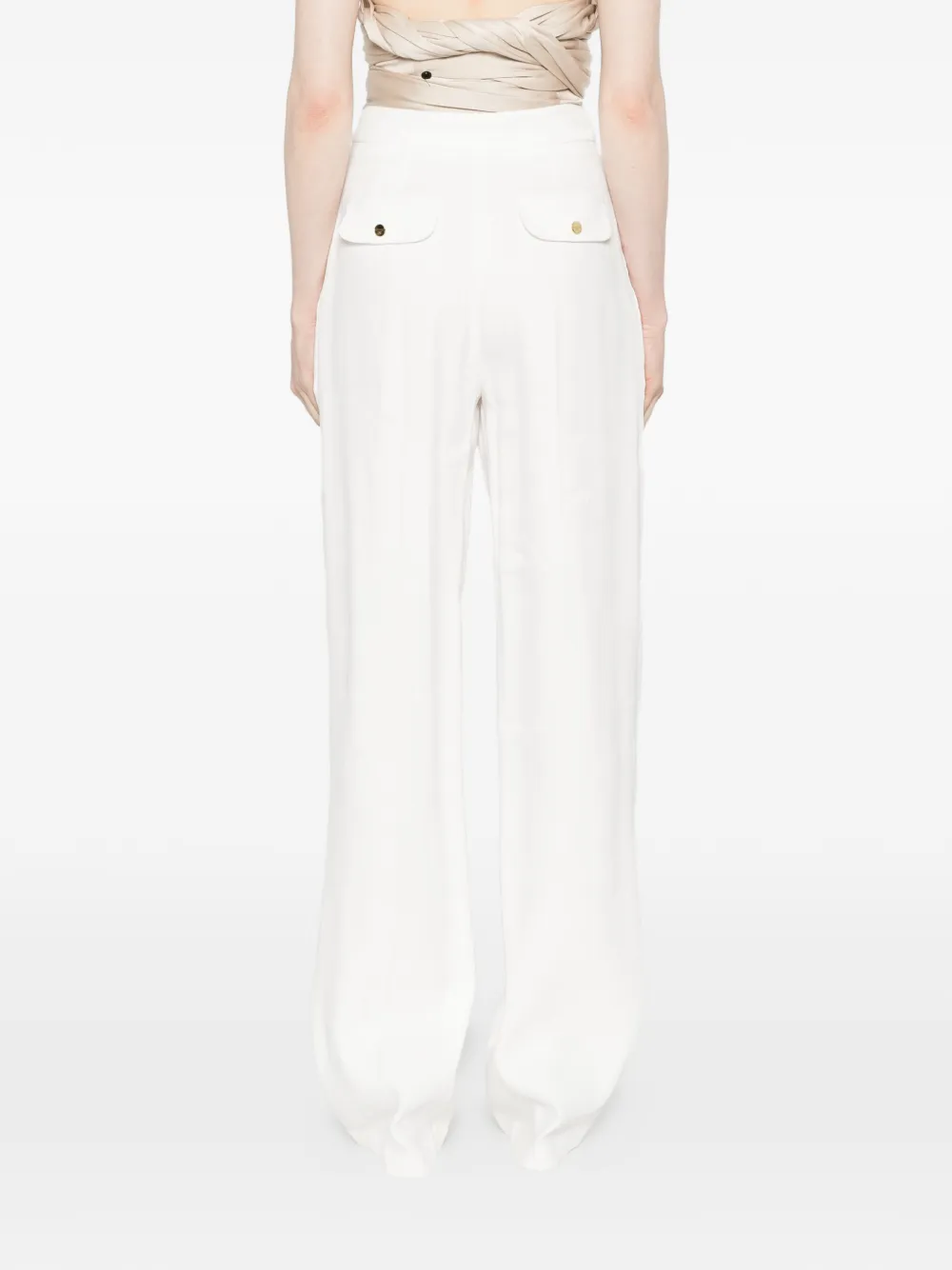 Elisabetta Franchi Plooibroek Wit