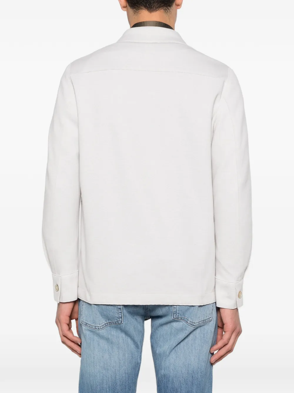 Eleventy Shirtjack met knopen Grijs