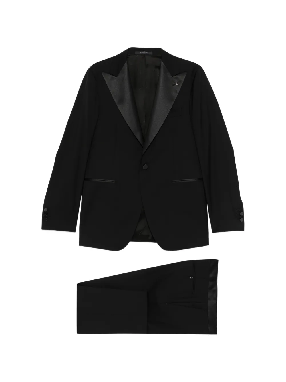 Tagliatore panelled-lapel suit - Nero