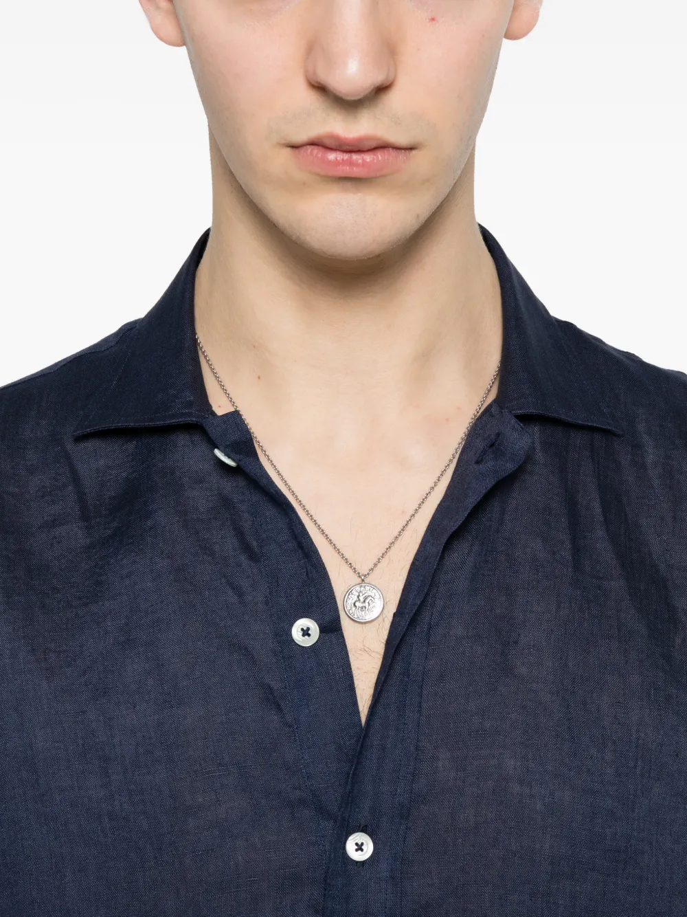 Tagliatore Poloshirt met lange mouwen Blauw