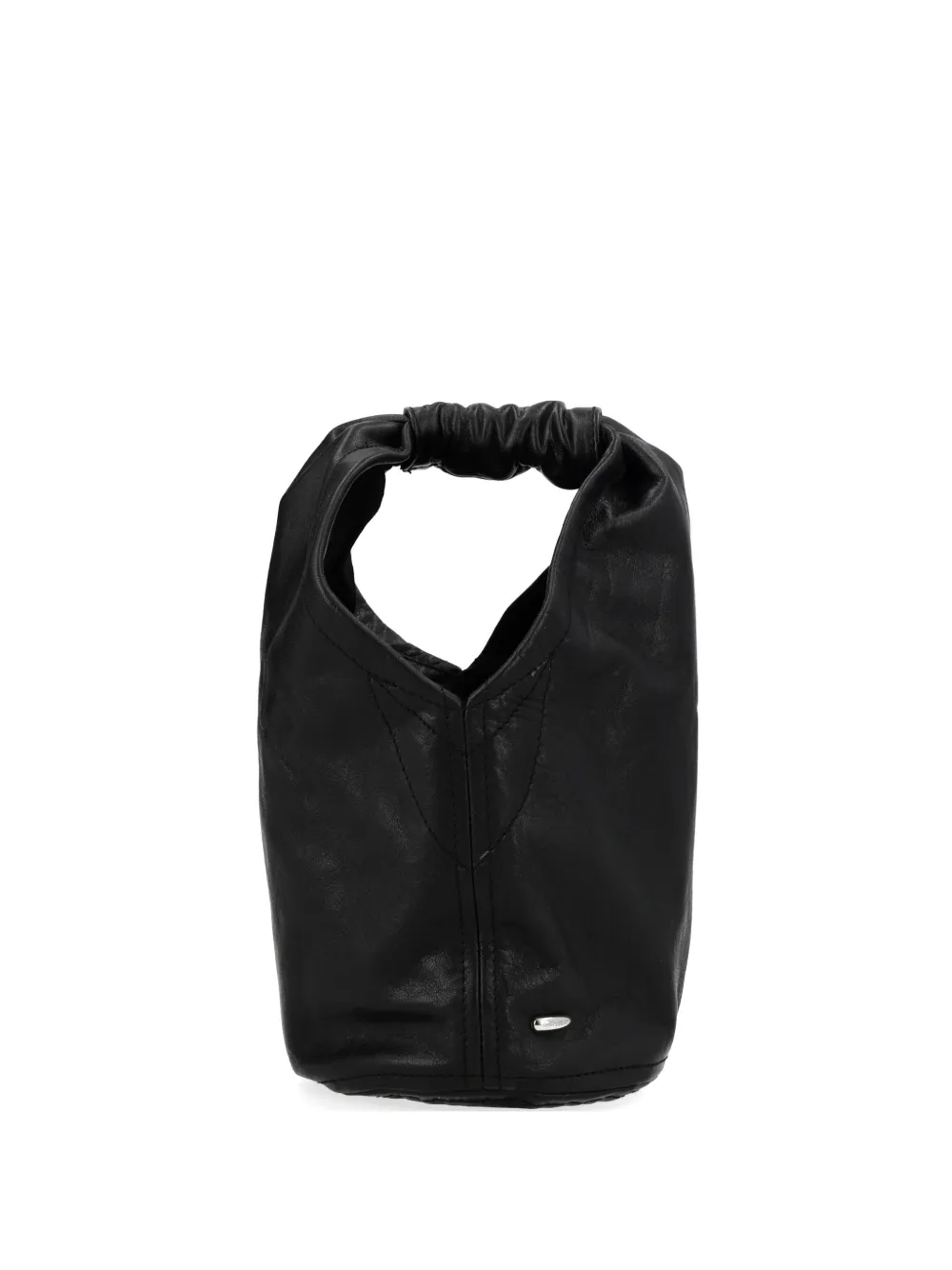 OUR LEGACY gathered leather tote bag - Nero