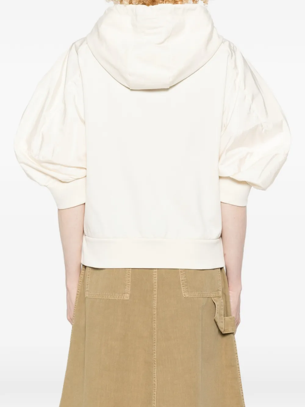 Moncler Jack met capuchon en pofmouwen Beige