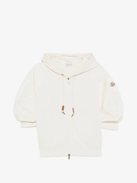 Moncler hooded puff-sleeve jacket
