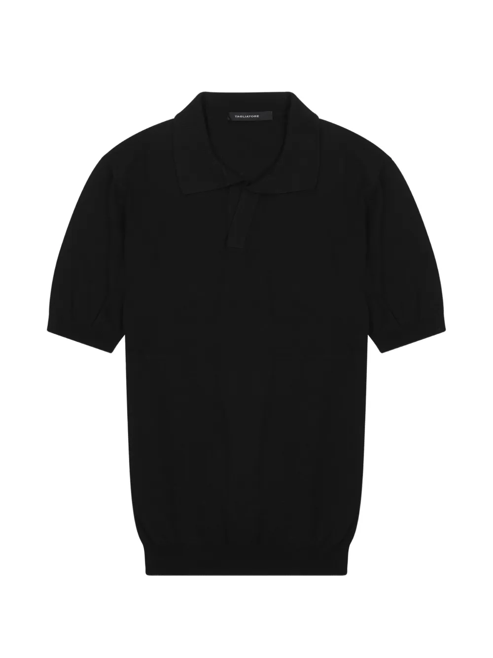 Tagliatore polo-collar T-shirt - Schwarz