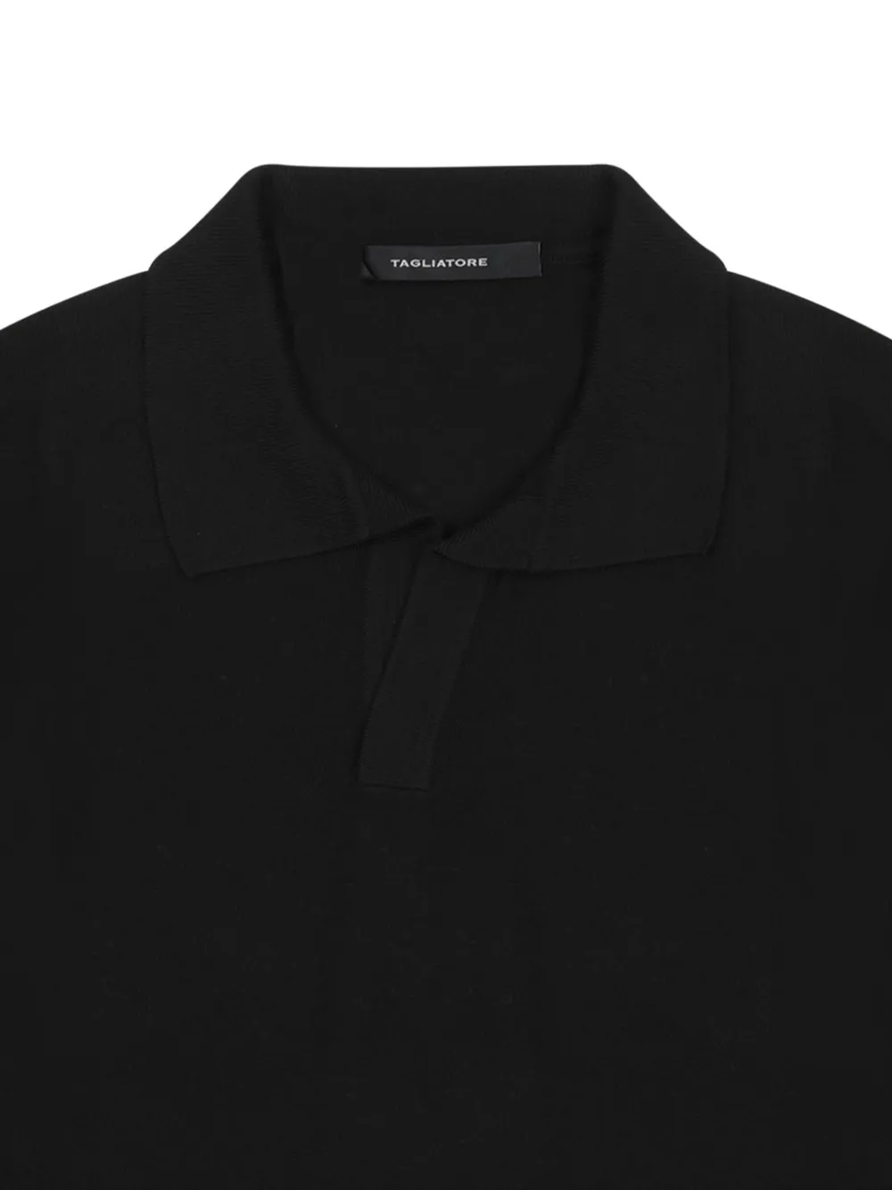 Tagliatore T-shirt met polokraag Zwart
