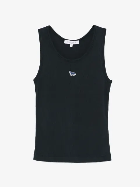 Maison Kitsuné camiseta de canalé con emblema