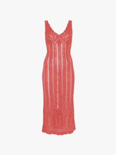 TWINSET long fitted knit dress with lurex