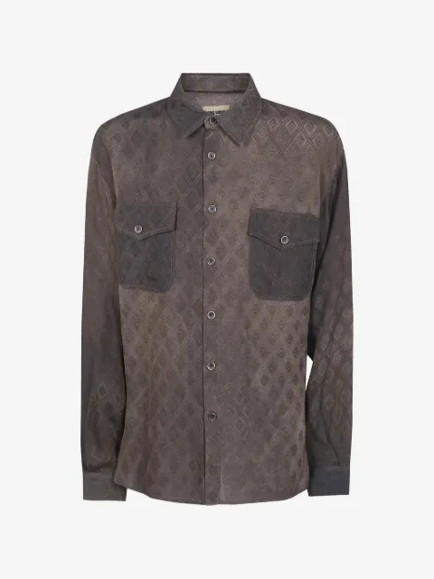 Uma Wang camisa con botones y diamantes