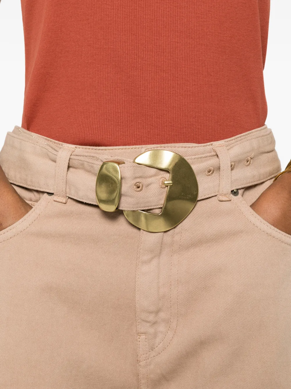 TWINSET Jeans met riem Beige
