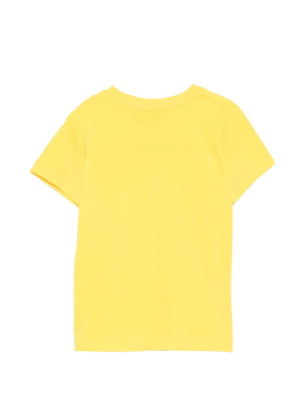 Moschino Kids T-shirt met geborduurd logo Geel