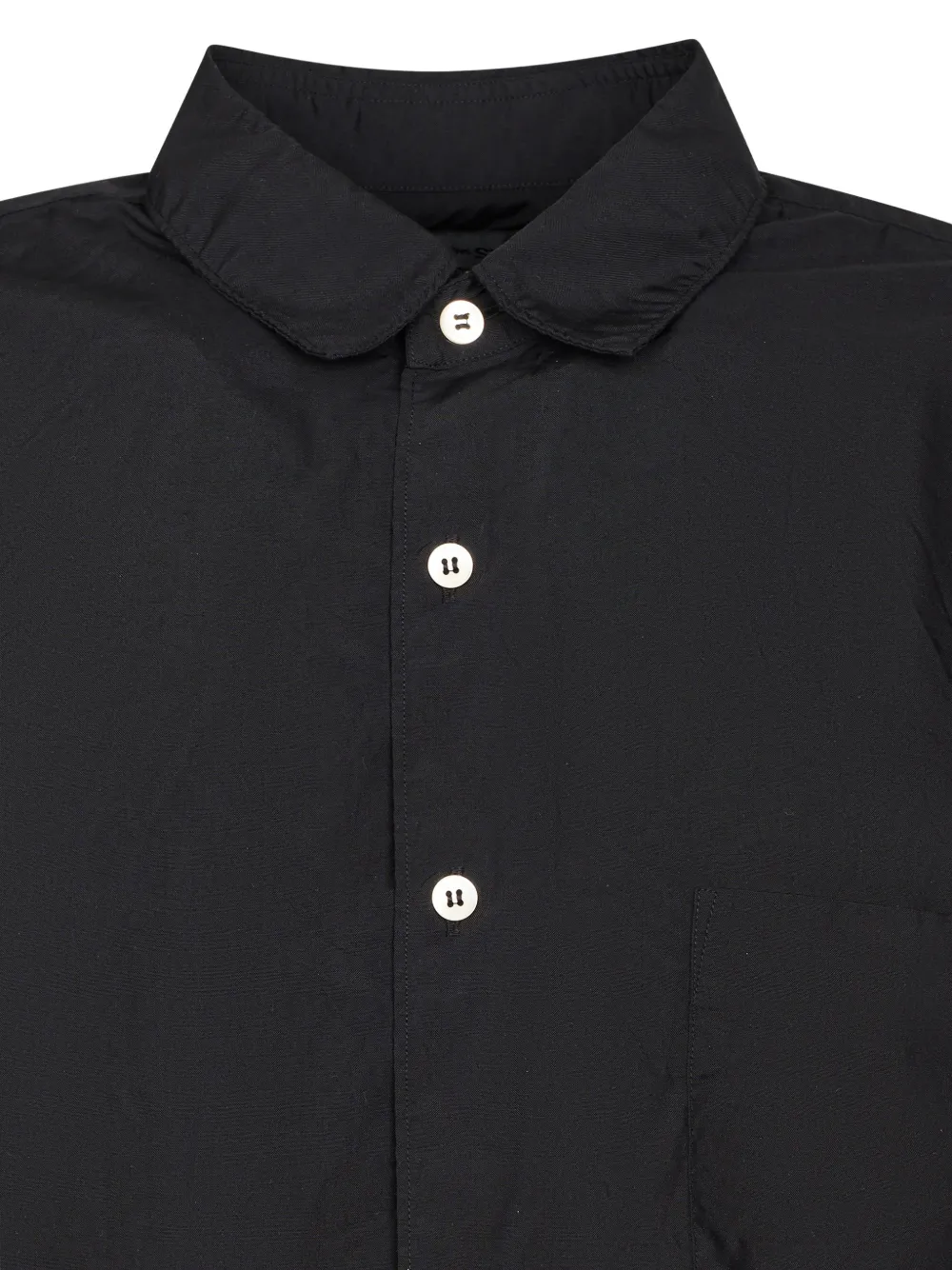 Comme Des Garçons Overhemd met Peter Pan kraag en borstzak Zwart
