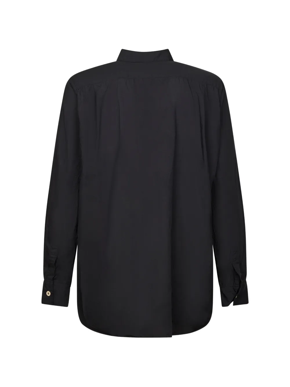 Comme Des Garçons Overhemd met Peter Pan kraag en borstzak Zwart