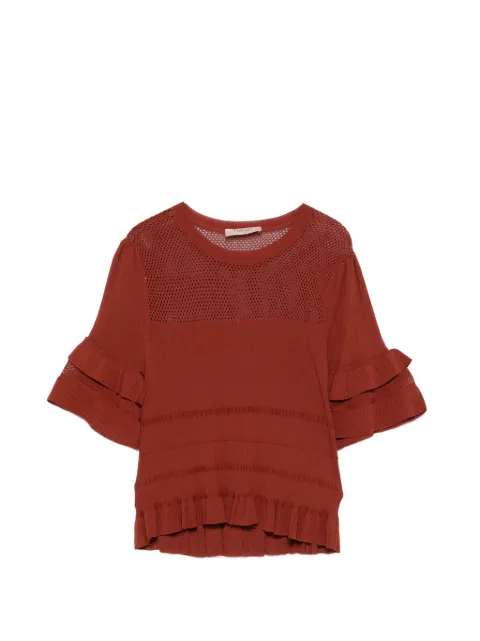 TWINSET top tejido con volantes