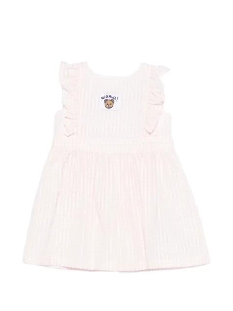 Moschino Kids vestido con motivo de cuadros gingham