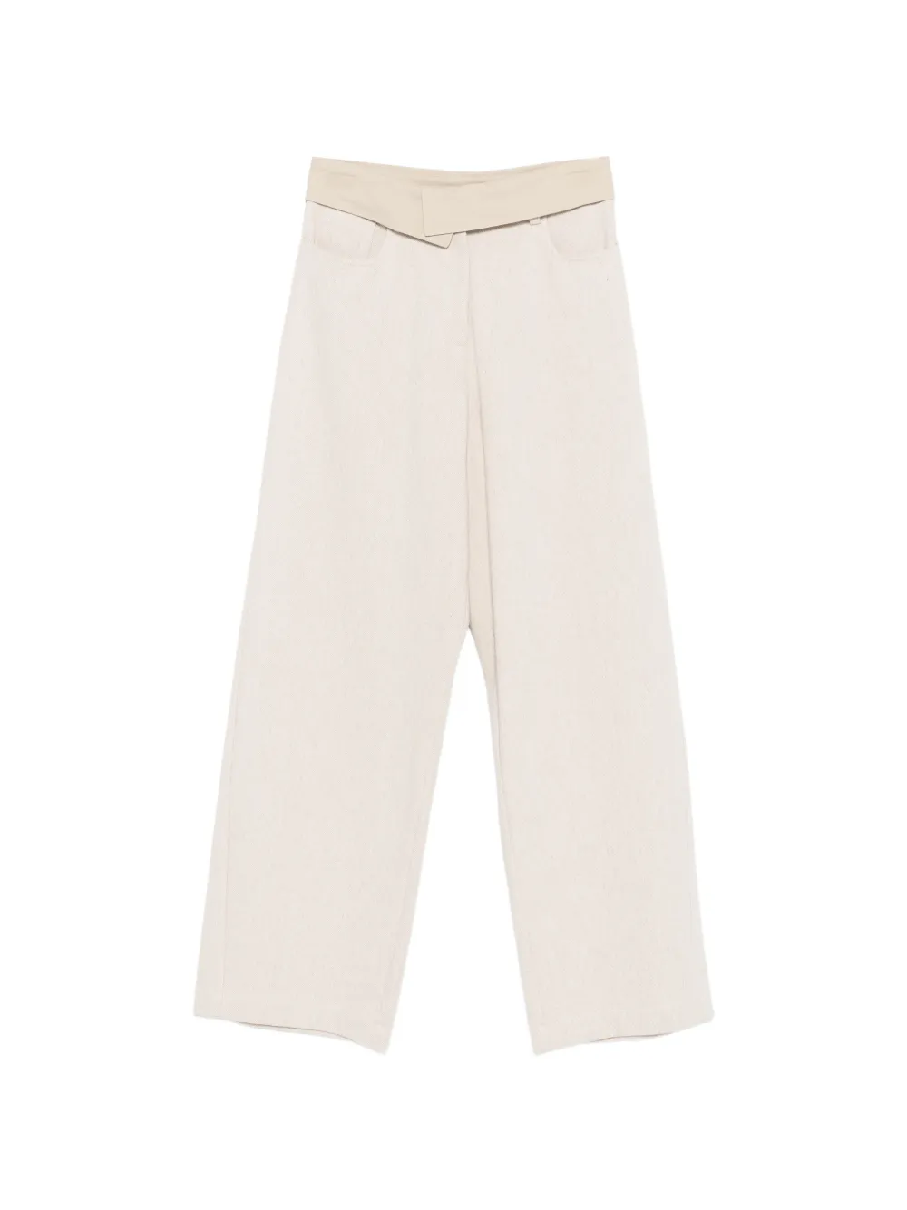 Alysi contrast-waist trousers - Toni neutri