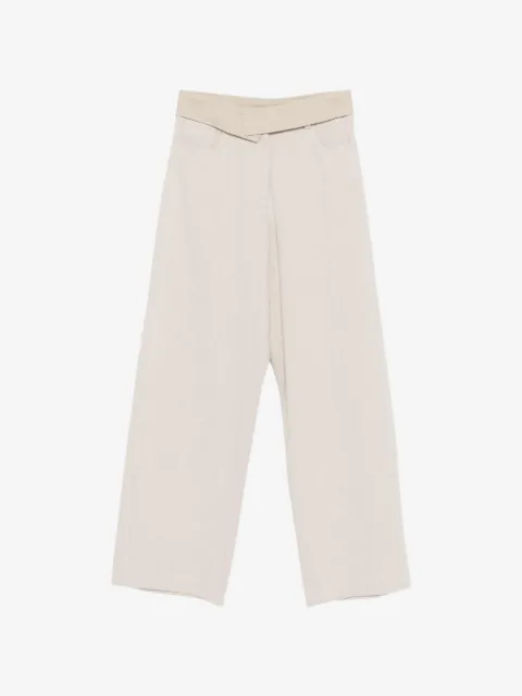 Alysi contrast-waist trousers