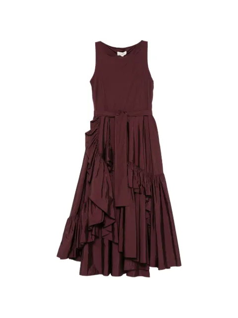 PSOPHIA ruffled belted midi dress