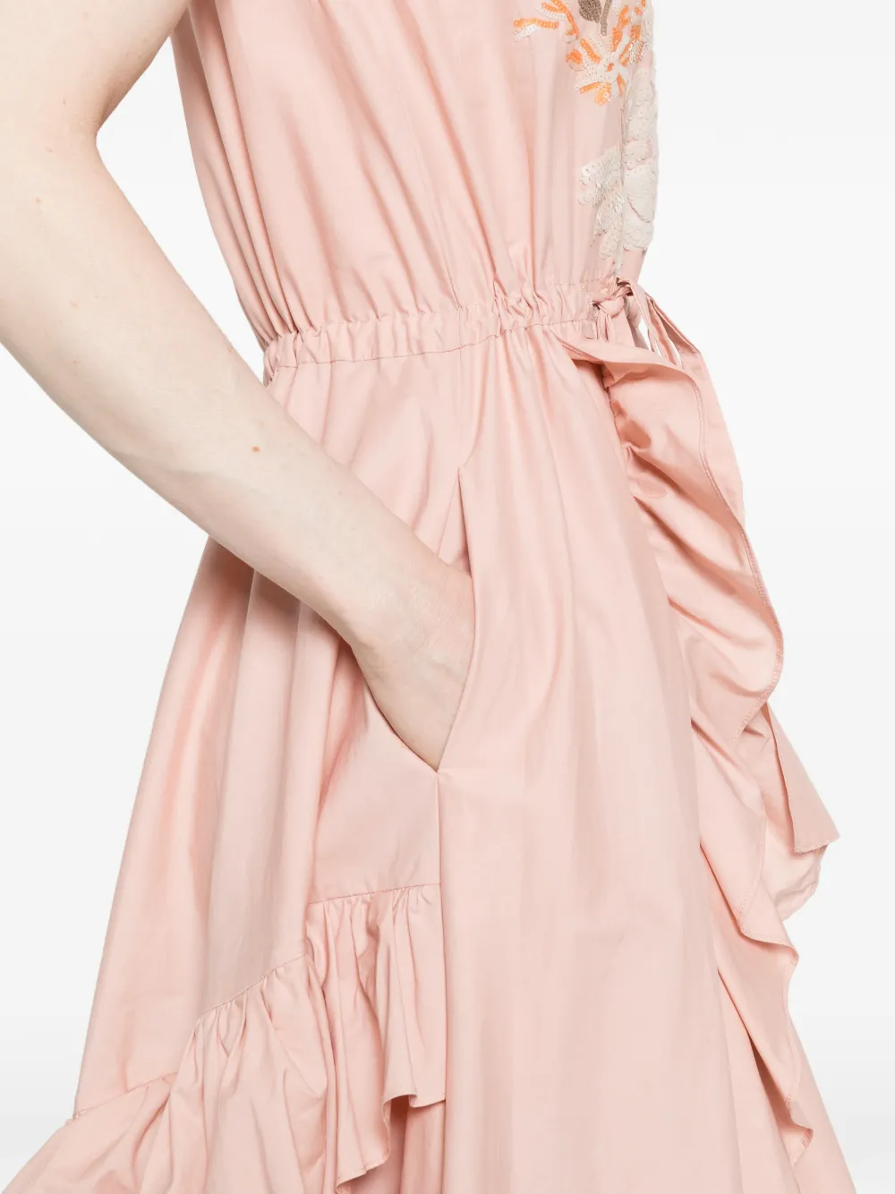 Floral Ruffled Midi Dress