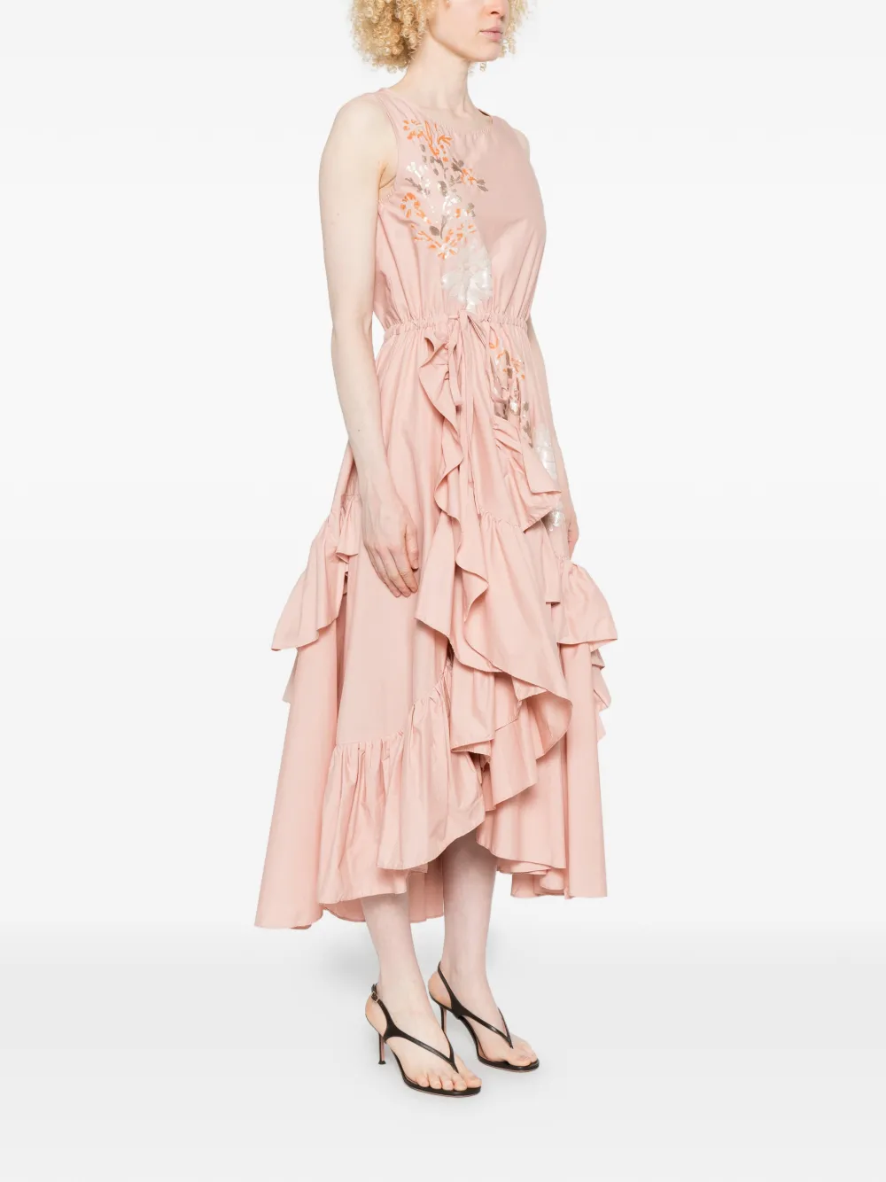 Floral Ruffled Midi Dress