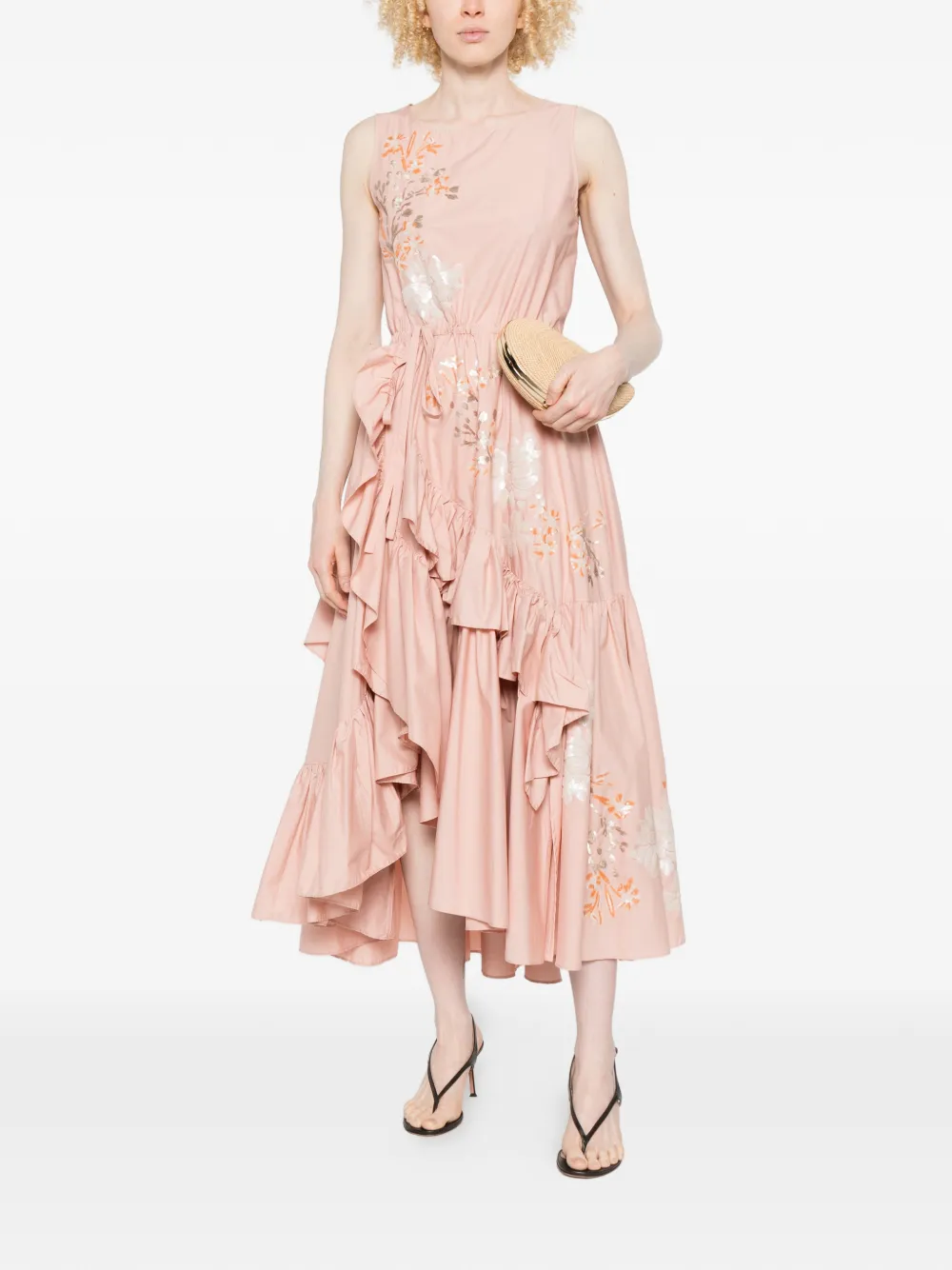 Floral Ruffled Midi Dress