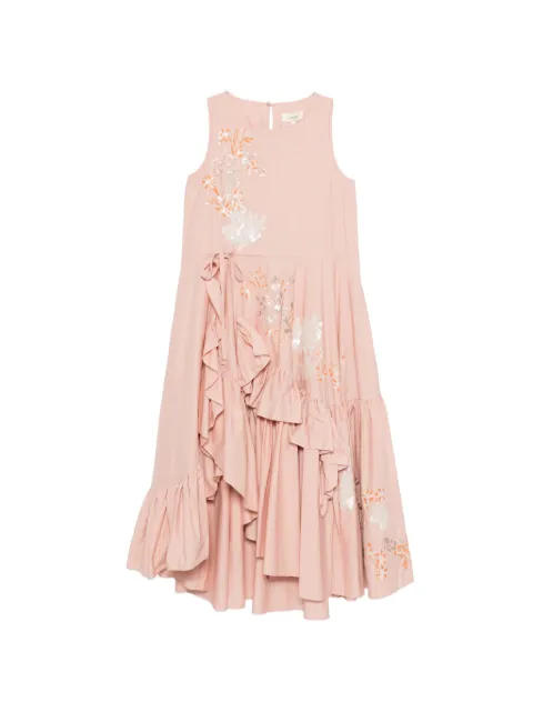 PSOPHIA floral ruffled midi dress