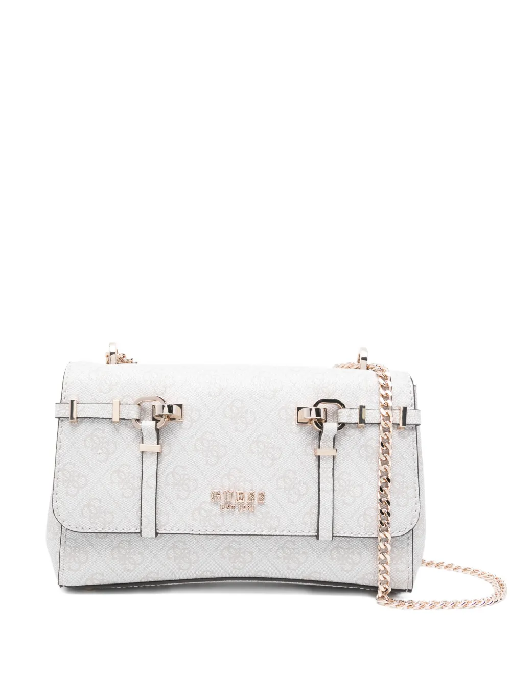 GUESS USA pattern chain shoulder bag - Grigio