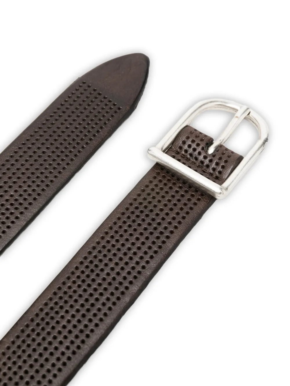 Dell'oglio Geperforeerde leren riem Bruin