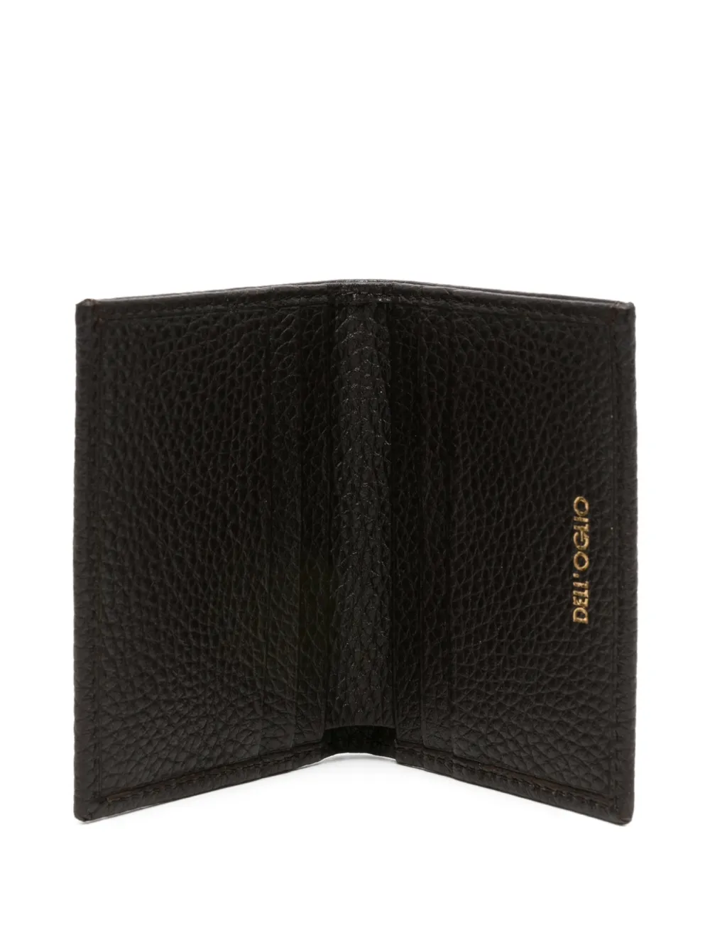Dell'oglio Leren portemonnee Bruin