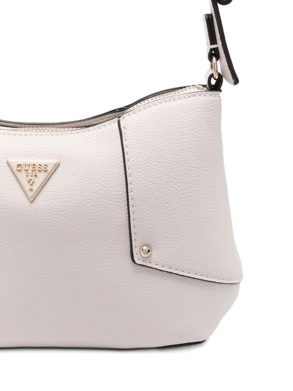 GUESS USA Leren schoudertas Beige