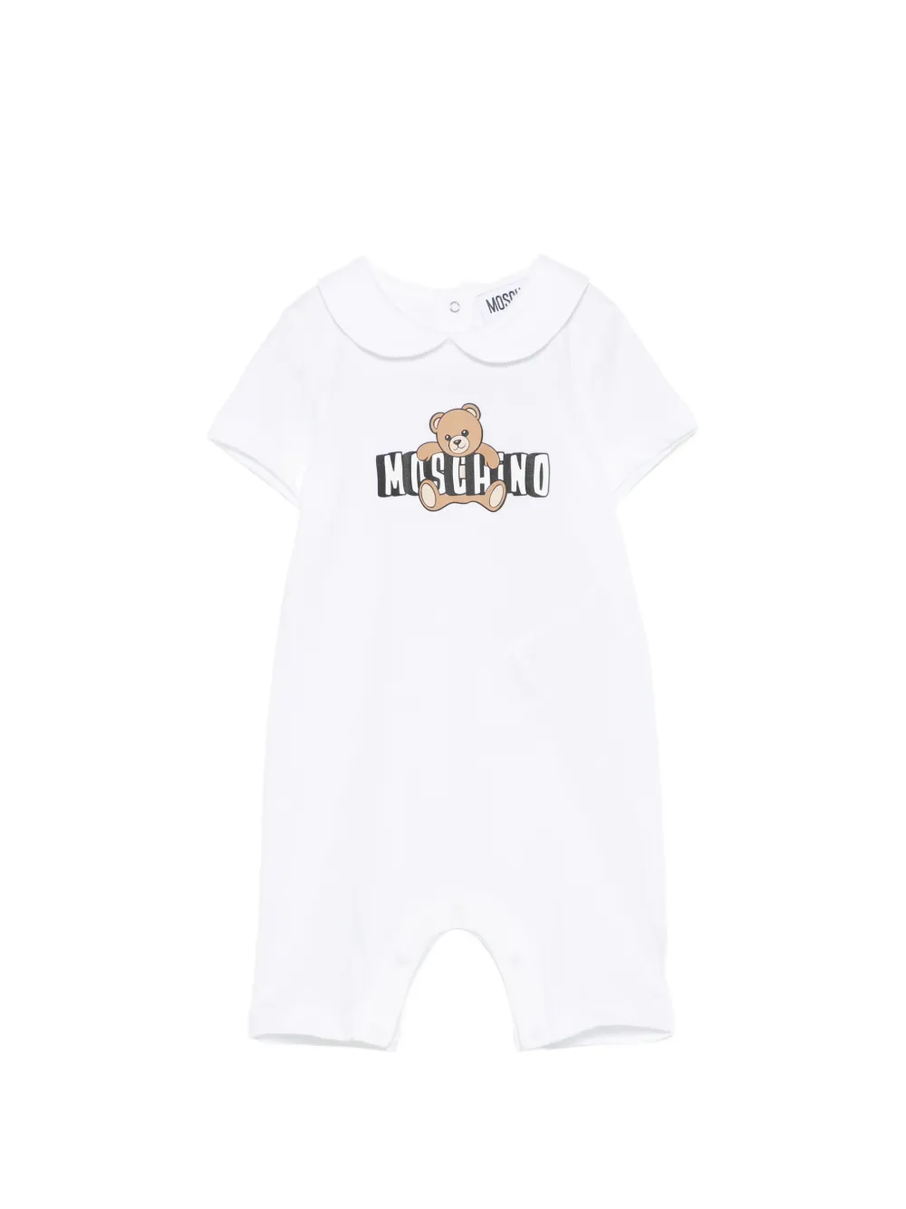 Moschino Kids printed romper - Bianco