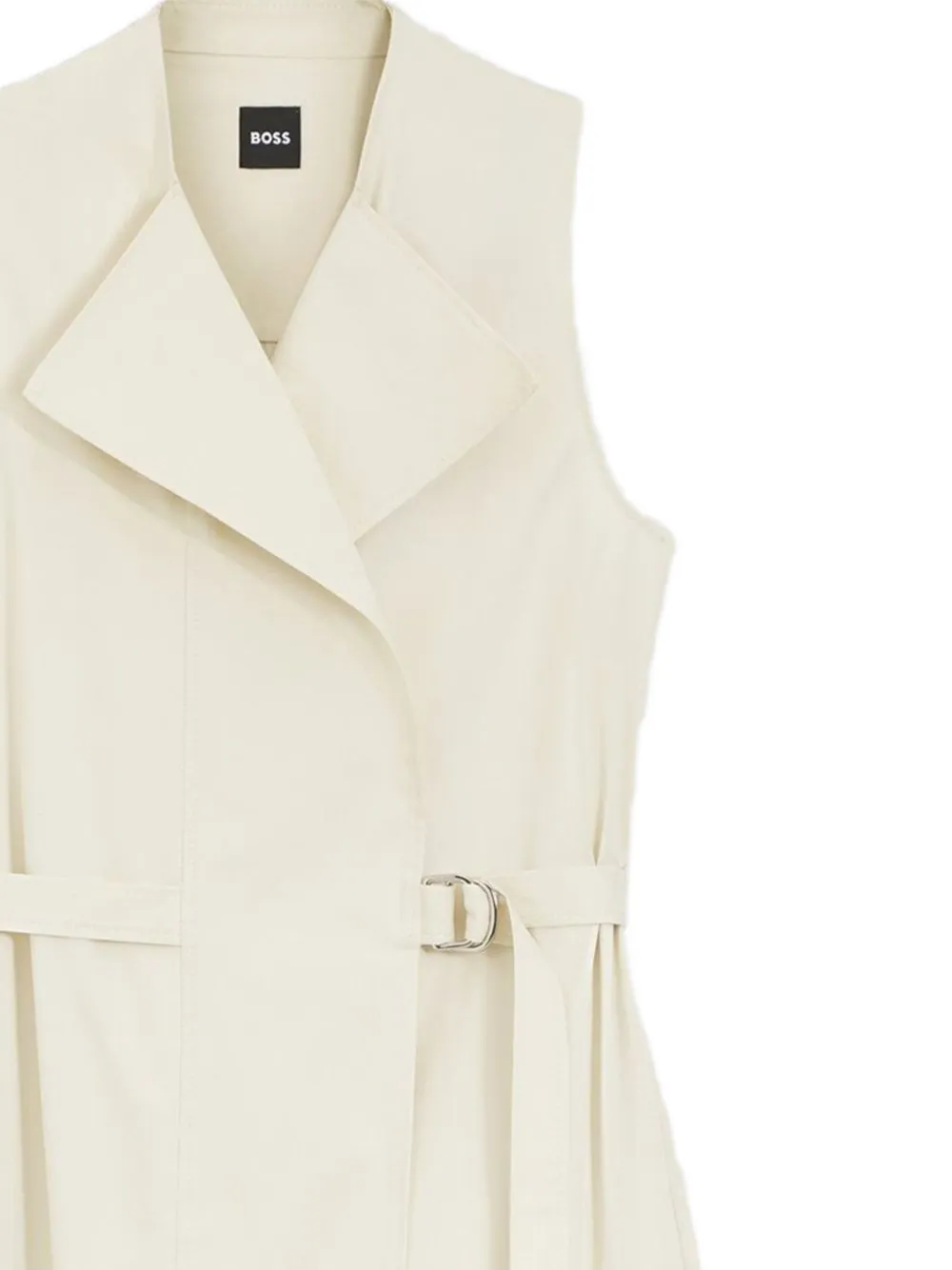  Boss Sleeveless Belted Midi Dress - Neutrals 