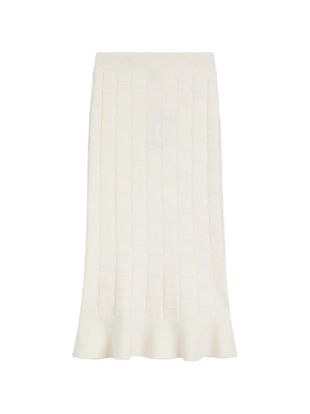 BOSS knitted woven midi skirt - Nude