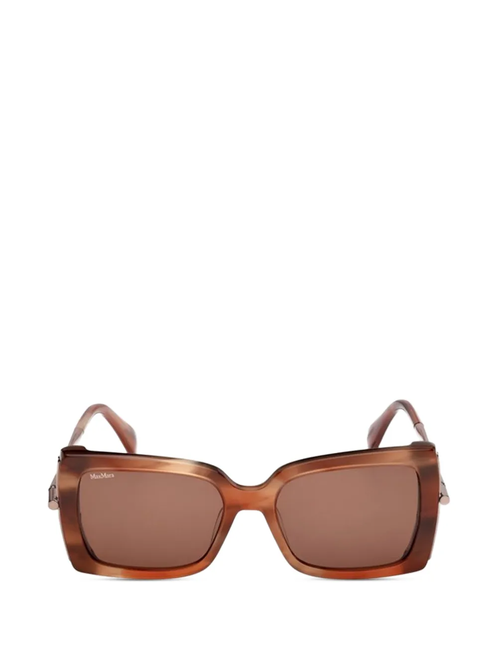 Max Mara rectangle sunglasses - Marrone
