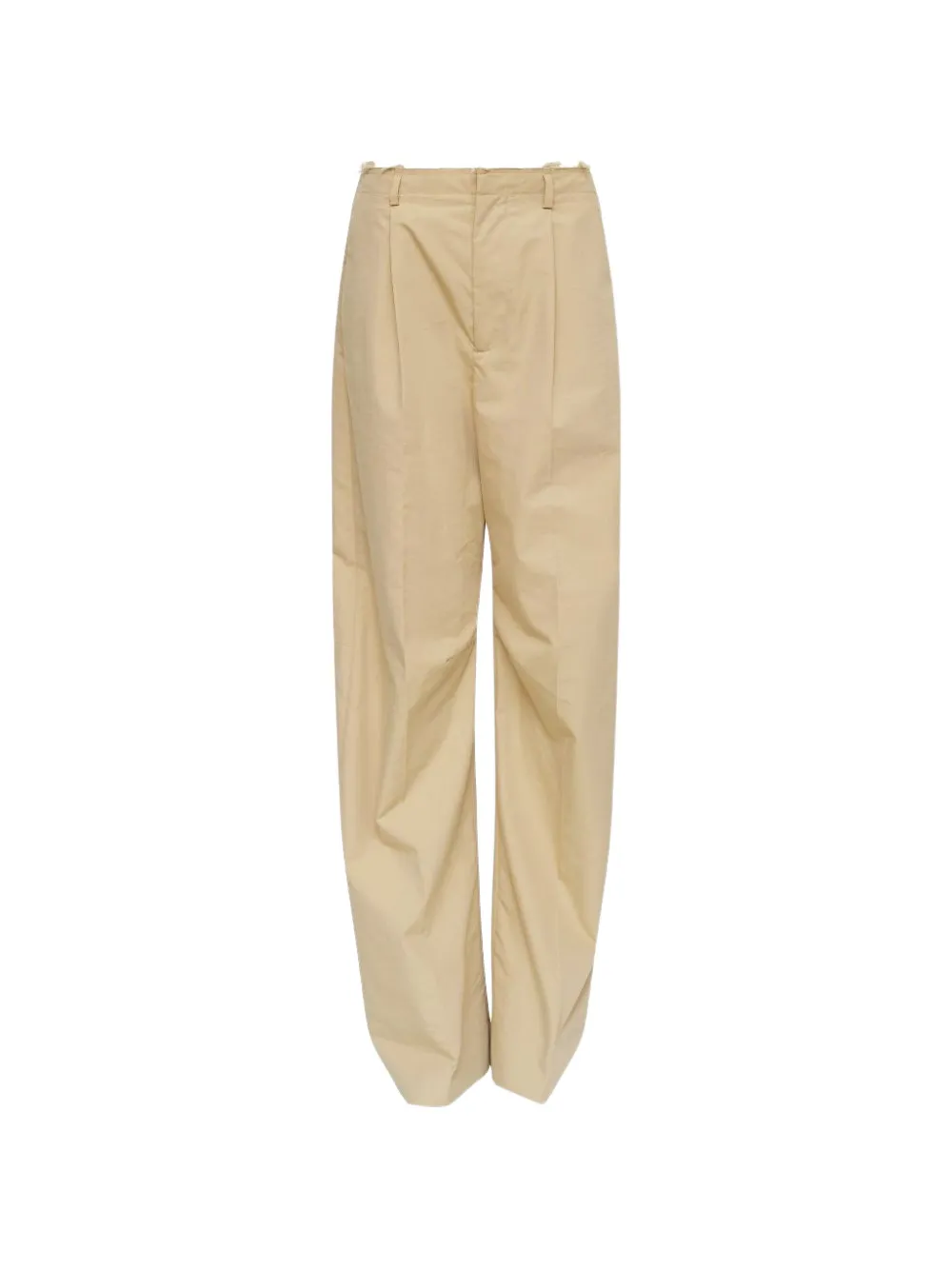 MM6 Maison Margiela raw-edge pleated trousers - Toni neutri