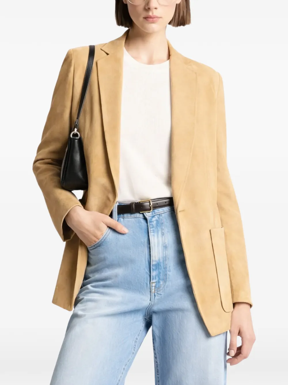 Pocket Leather Blazer