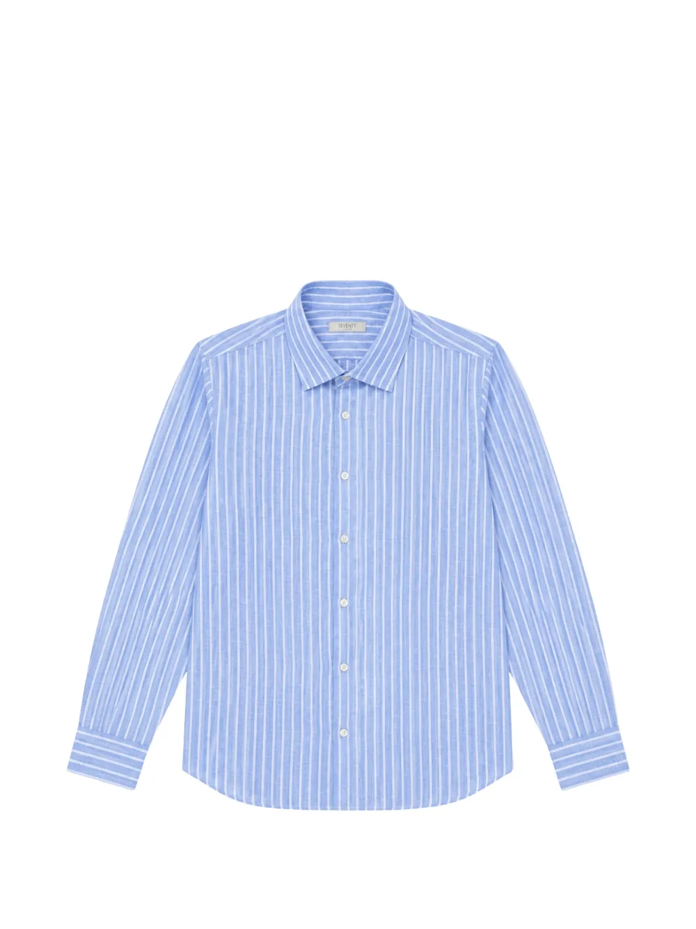 Seventy Striped Linen Shirt In Blue