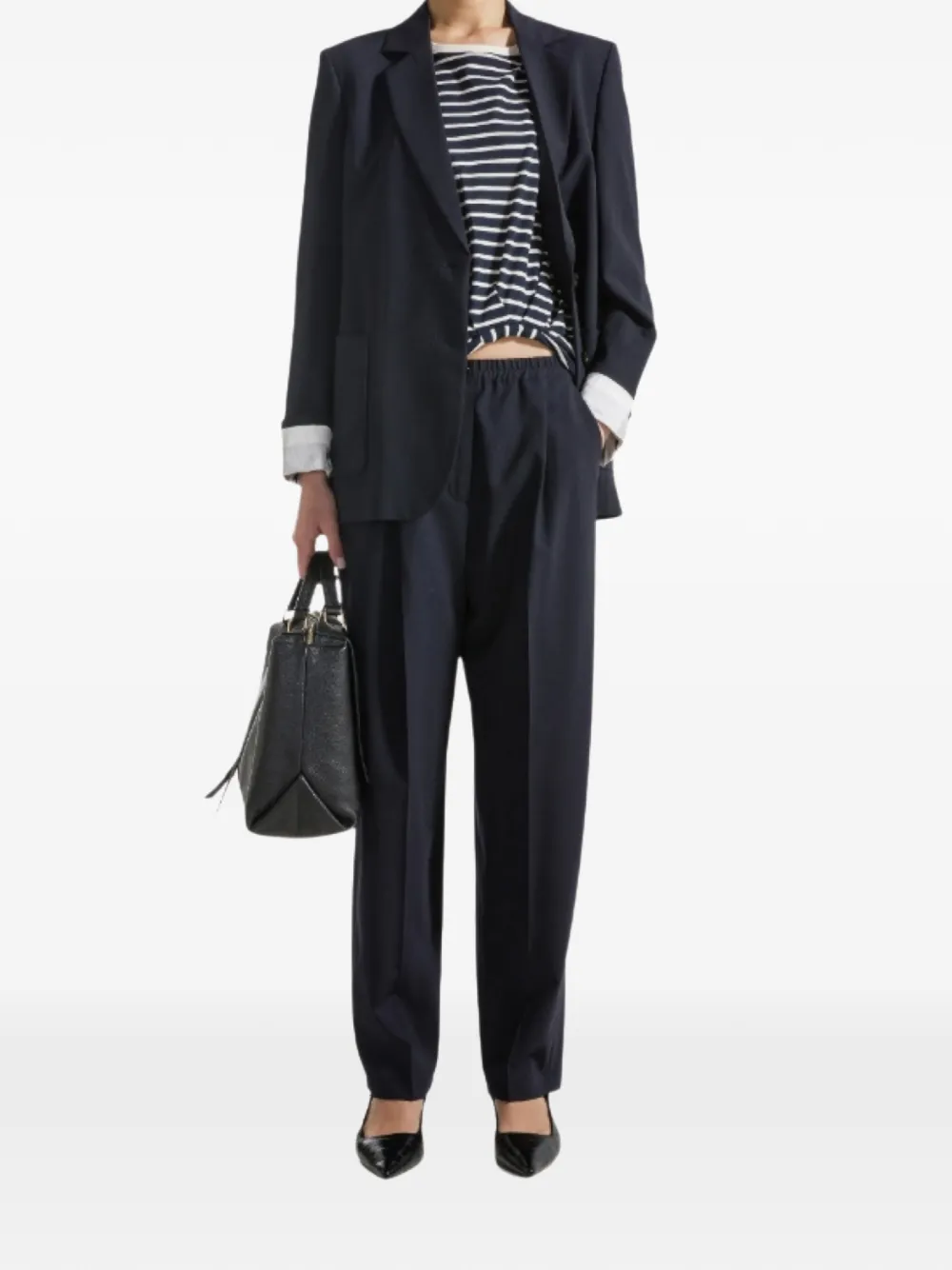  Seventy Elasticated Pleated Trousers - Blue 