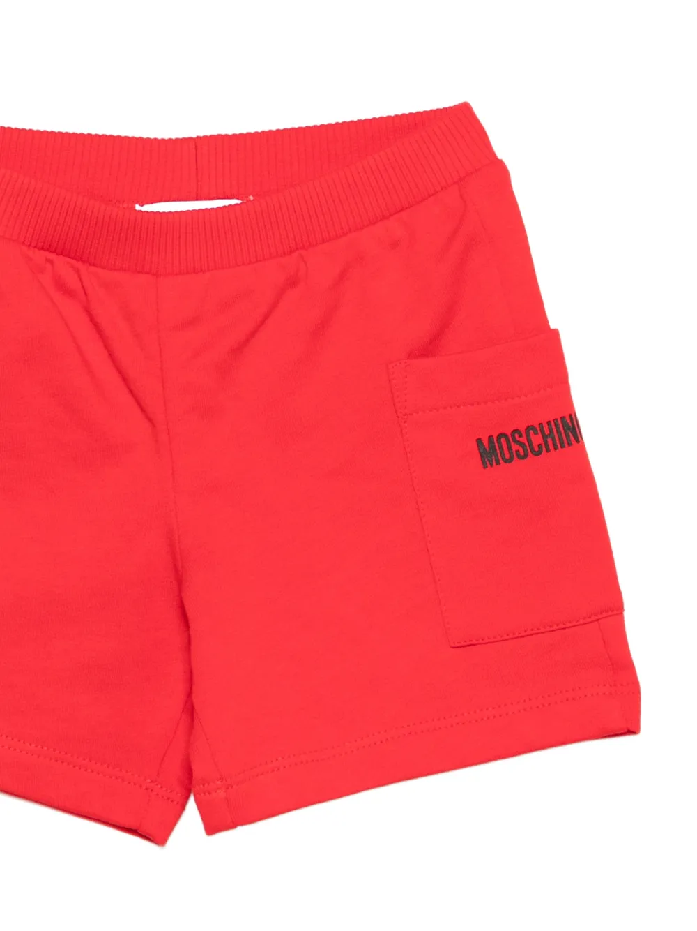 Moschino Kids Romperset met teddy- en logoprint Rood