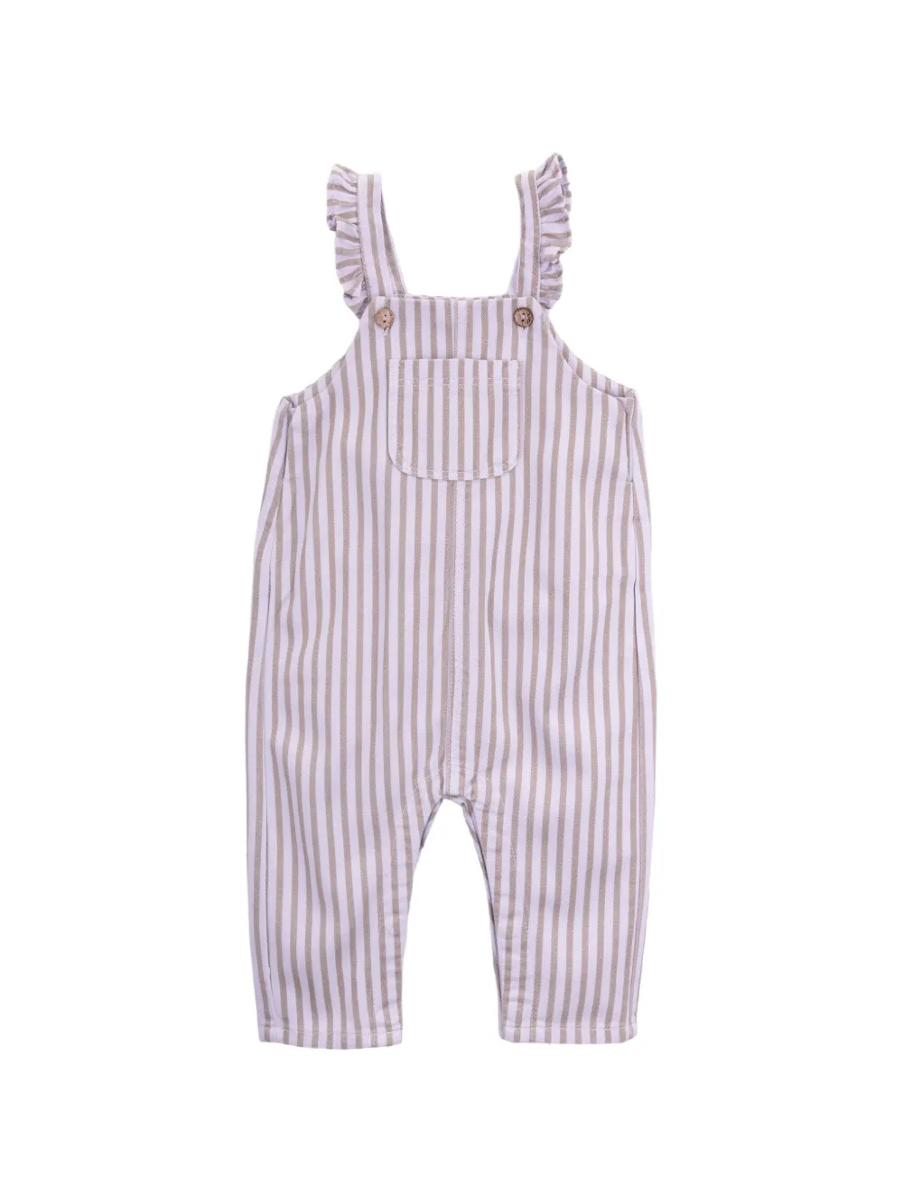 Knot Moriam ruffled striped overalls - Viola
