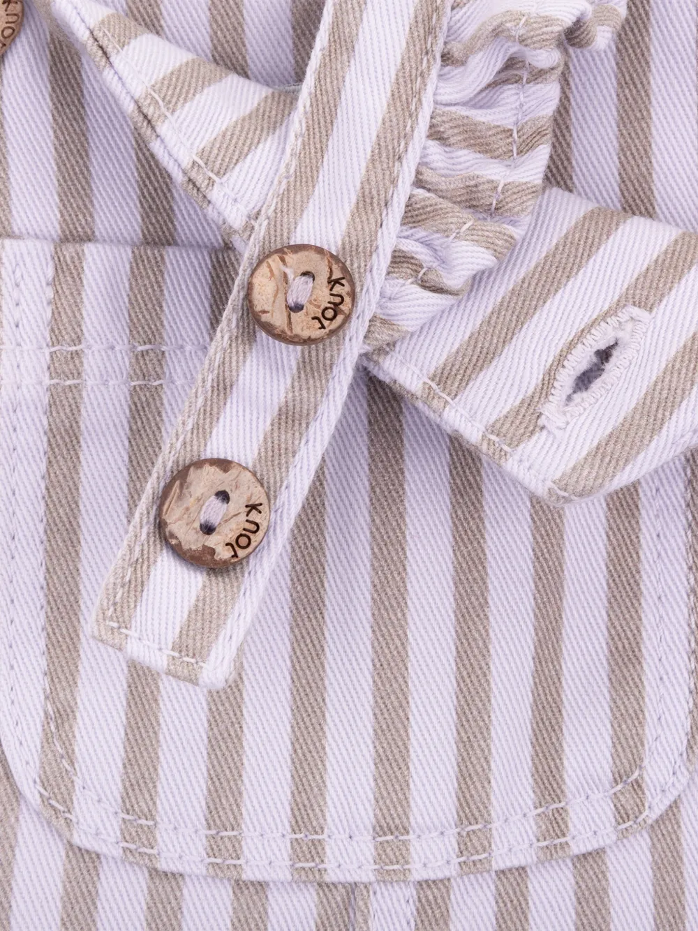 Moriam Ruffled Striped Overalls