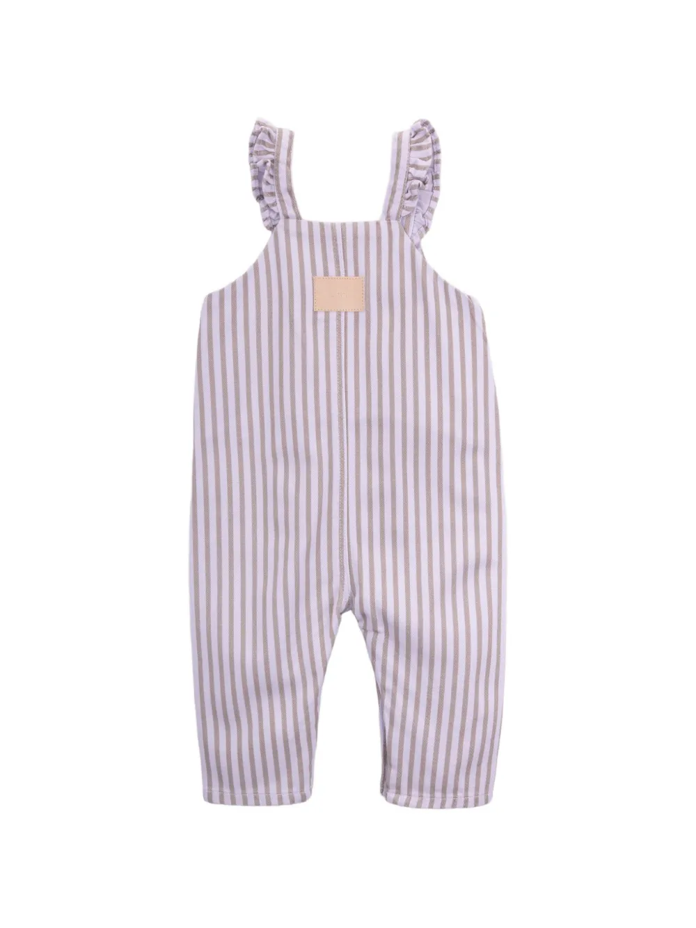 Moriam Ruffled Striped Overalls