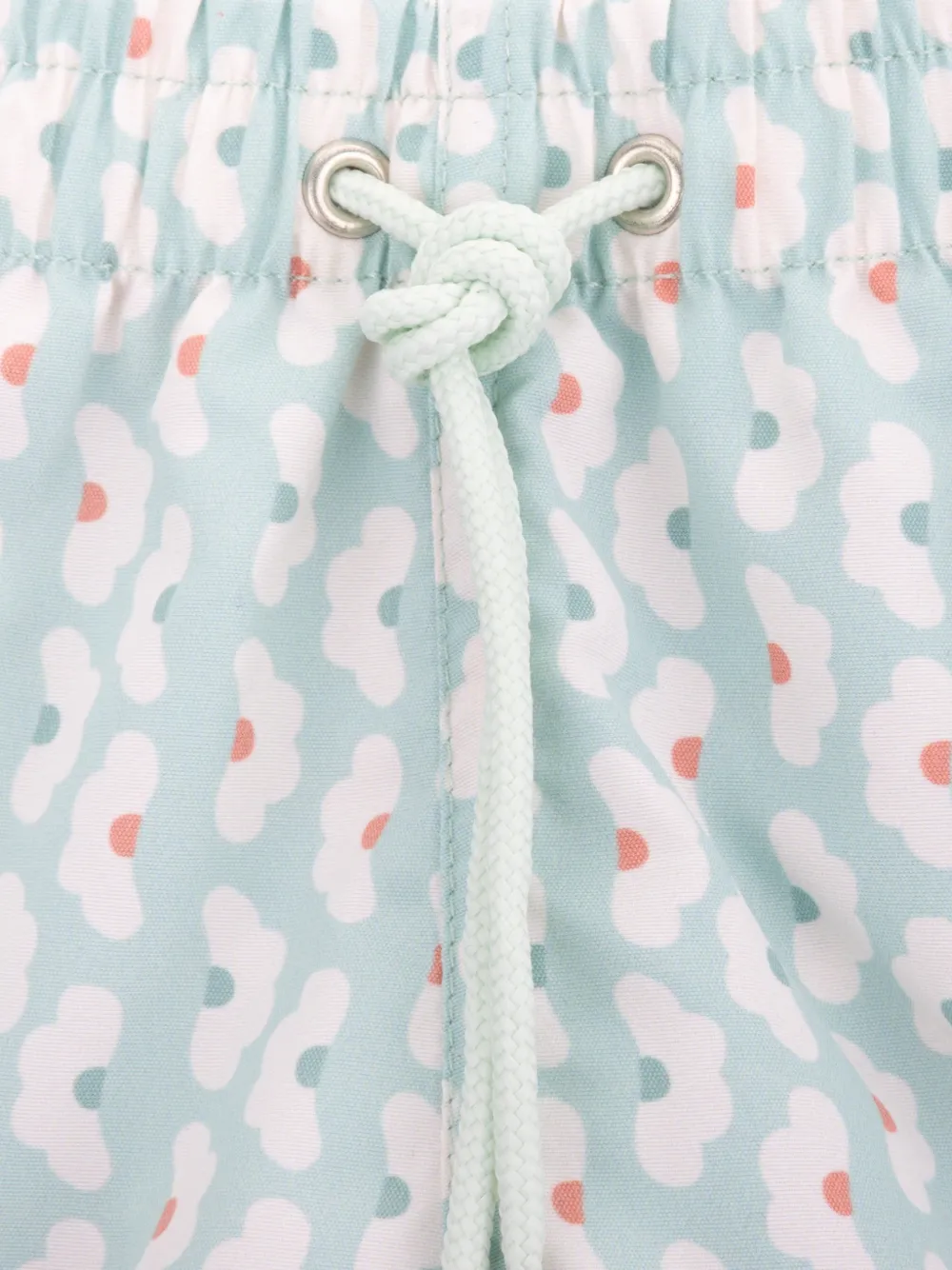 Knot Parker zwembroek met bloemenprint Blauw