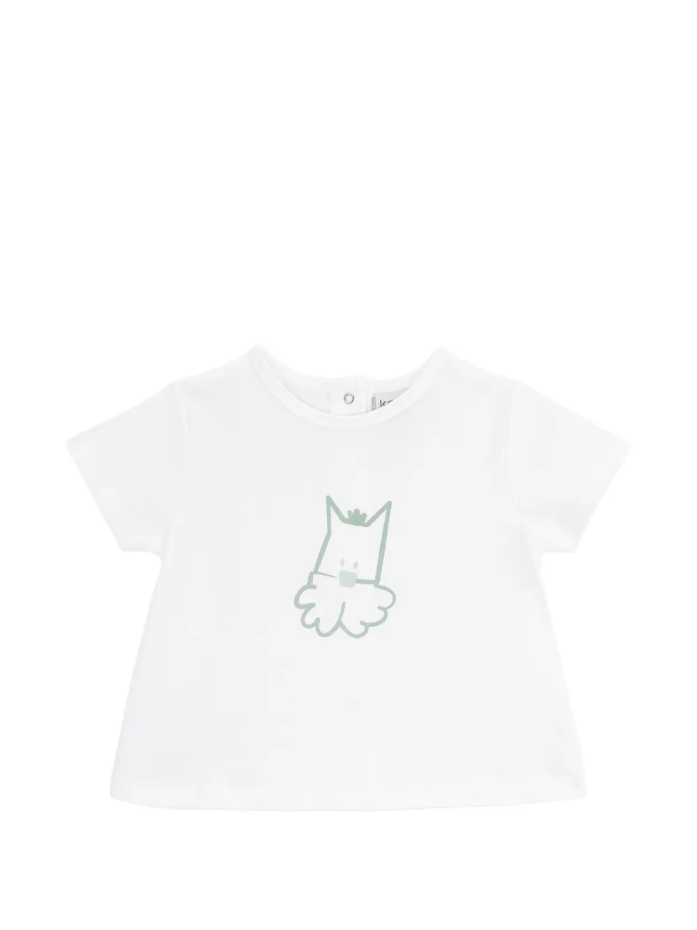Knot Babies' Rocky Dog T-shirt In White