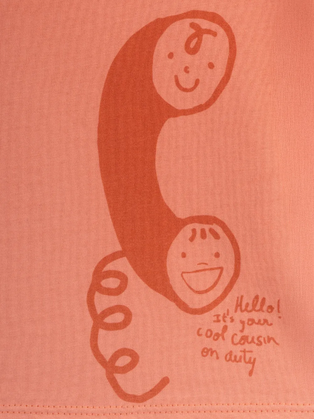  Knot Cousin Call-graphic T-shirt - Orange 