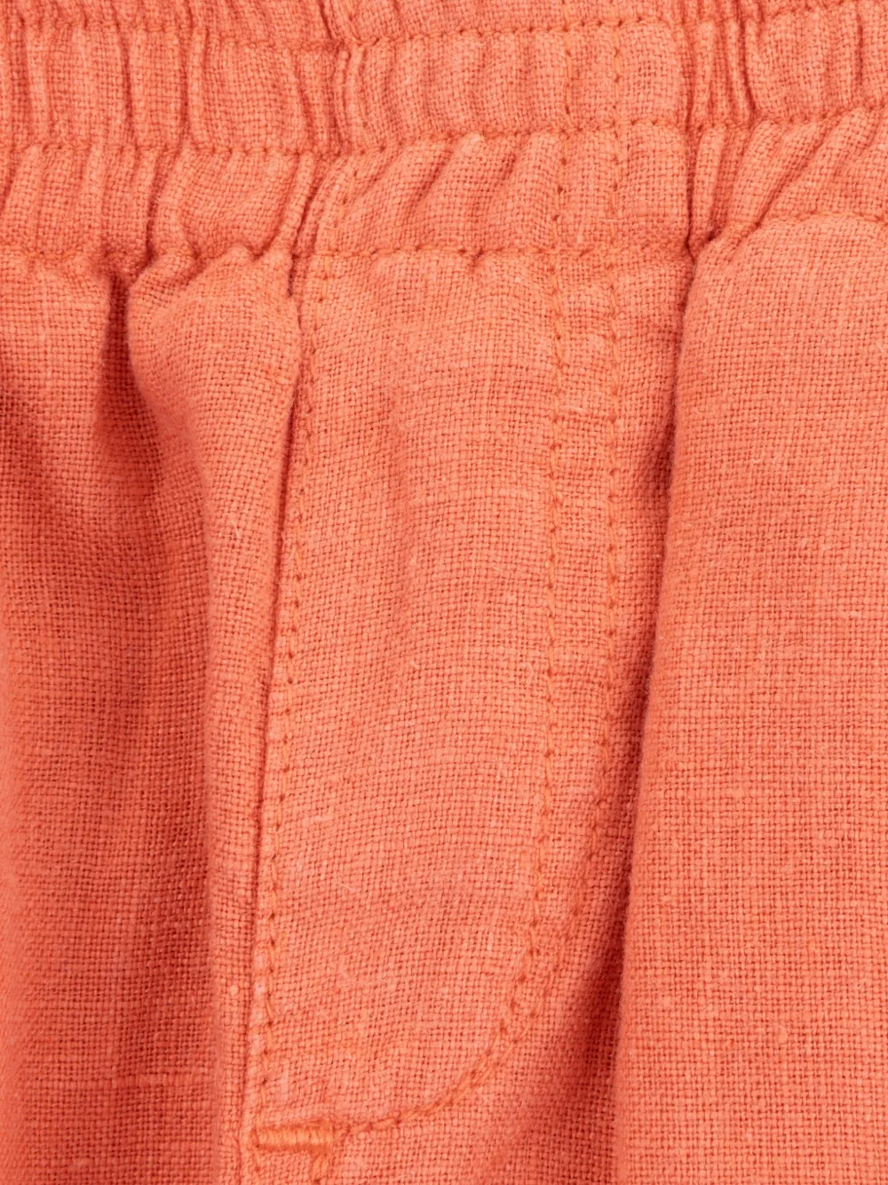 Knot Julien shorts met elastische taille Oranje