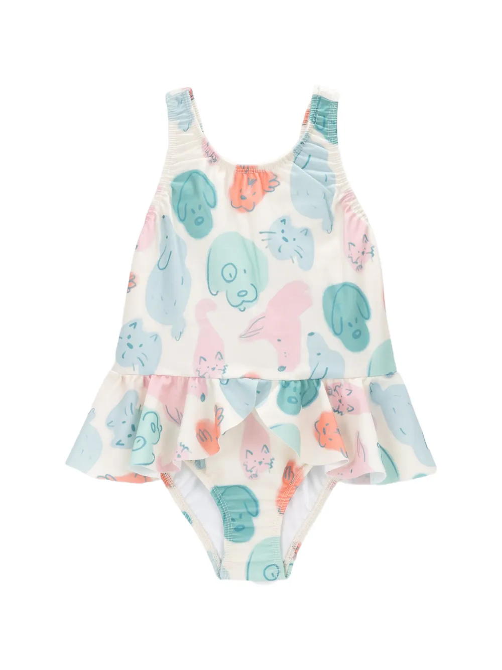 Knot Costume da bagno Olivia con stampa - Bianco