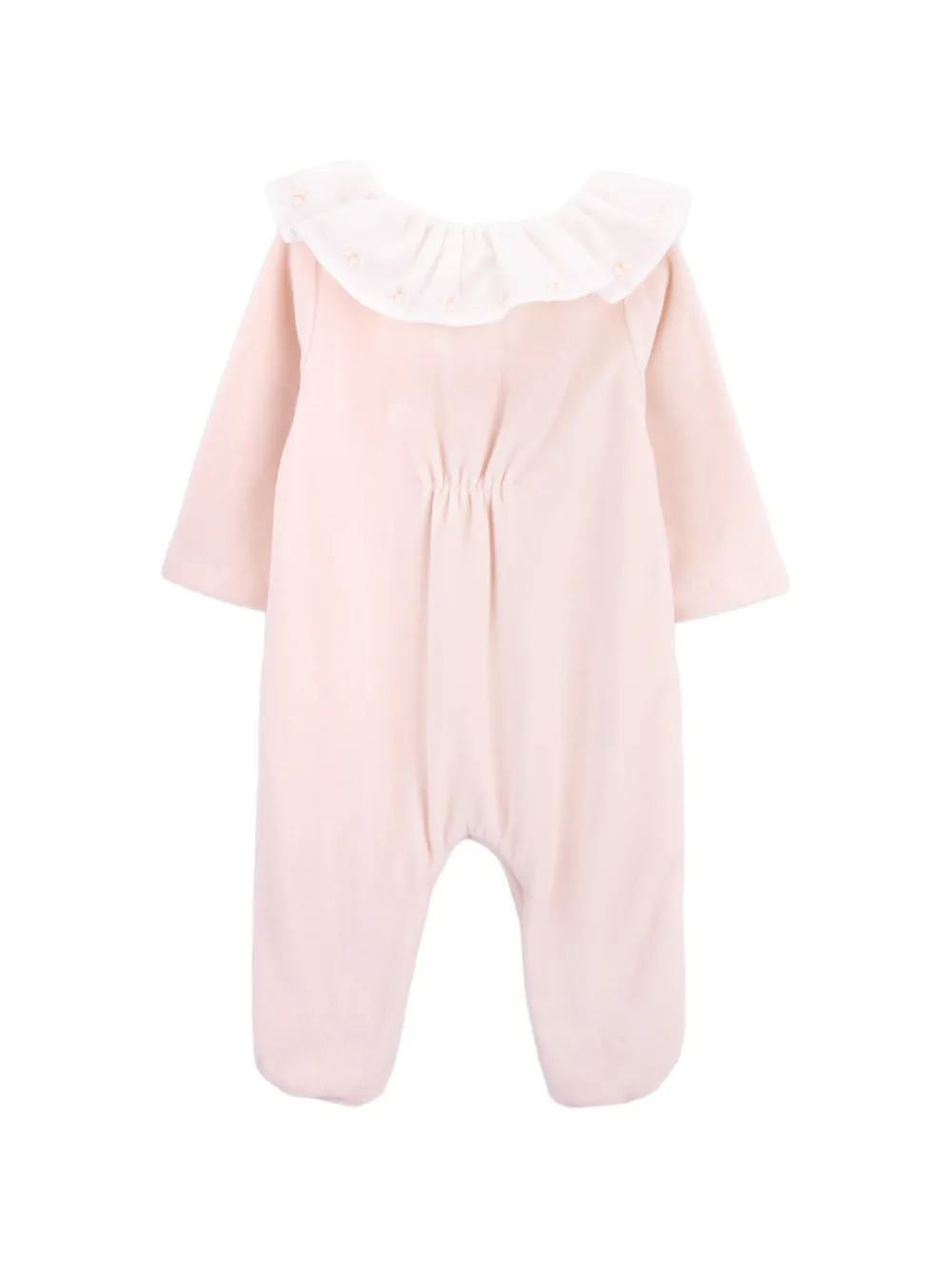 Knot Rose ruffled babygrow - Rosa