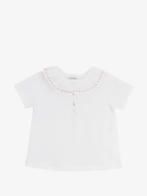 Knot Constance ruffled-collar polo shirt